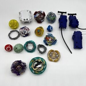 Beyblades Lot Tops Launchers Rip Cord‎ Blades Bundle Mix 20+ Pieces